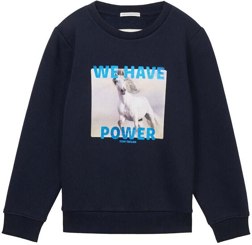 Tom Tailor Girls sweatshirt with artwork sky captain blue (1037952)