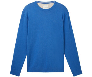 Tom Tailor Regular fit gebreide pullover van zuiver katoen in blauw online kopen | P&C