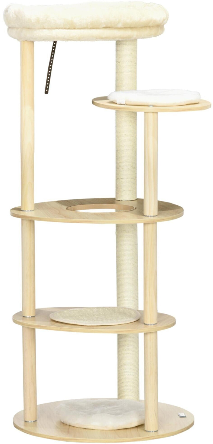 Pawhut Arbre à chat griffoir 123,5 cm beige (D30-662V00AK) au meilleur prix  sur