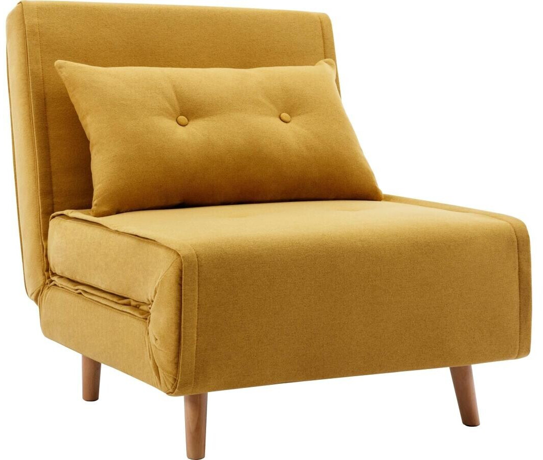 Vente-unique URIBIA with sleep function fabric mustard yellow