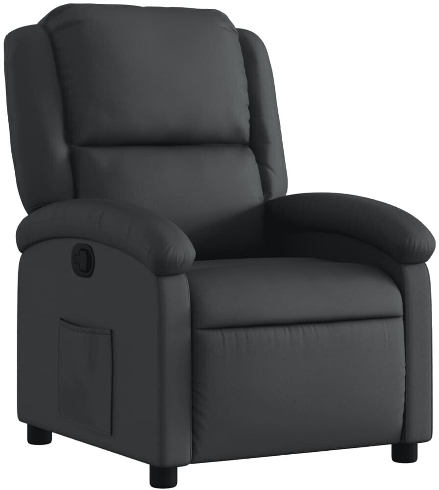 vidaXL Relaxation chair black genuine leather (371789)