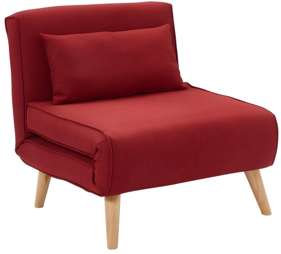 Vente-unique Futon fabric red POSIO