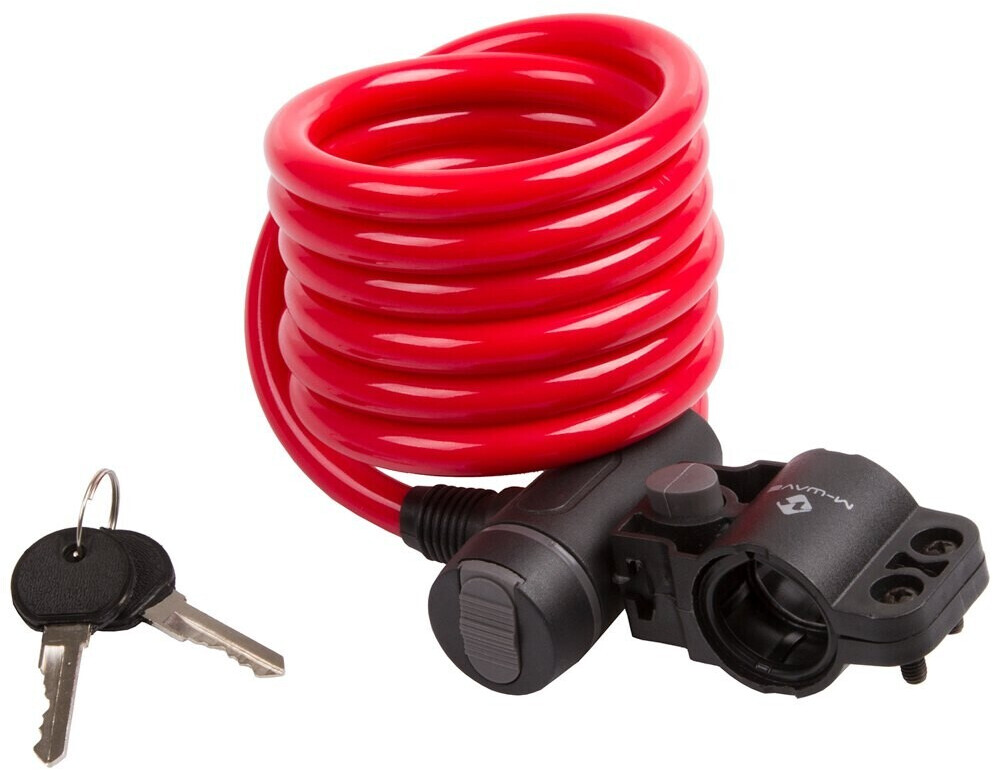 Photos - Bike Lock M-Wave S 10.18 Cable Lock red 10 x 1800 mm 