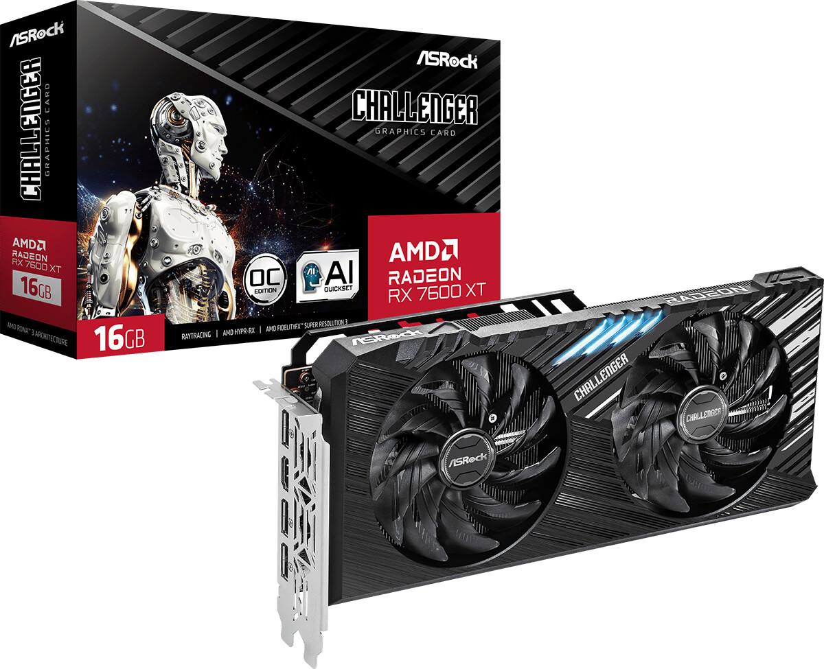 ASRock Radeon RX 7600 XT Challenger OC