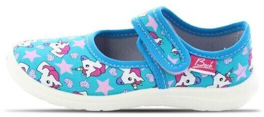 Beck Girls Unicorn Slippers turquoise
