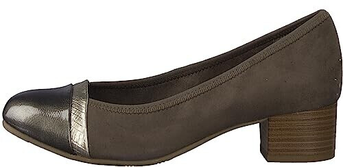 Jana Shoes Pumps small heel elegant wide H extra wide taupe comb