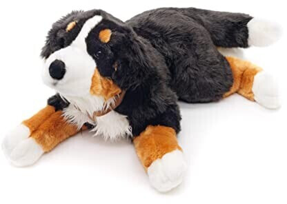 UNI-TOYS Bernese mountain dog with harness, lying 62 cm