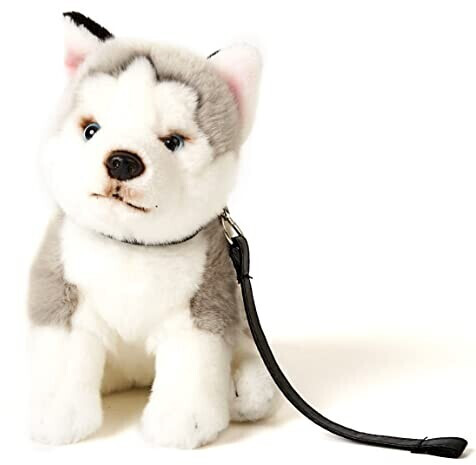 UNI-TOYS Husky, sitting (with lead) 24 cm gray