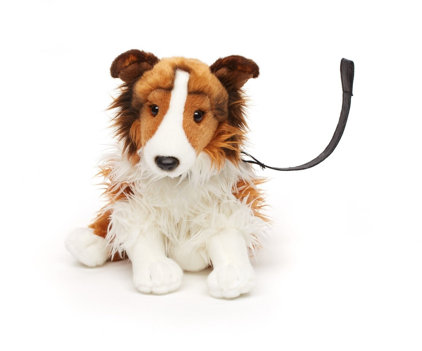 UNI-TOYS Long-haired collie (with lead), sitting 27 cm white/brown