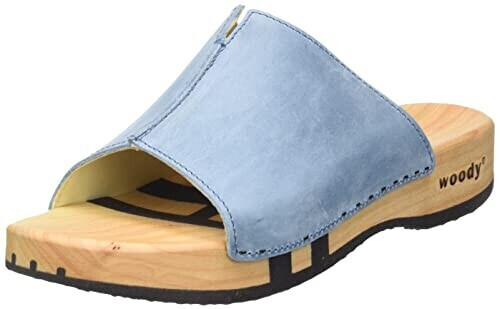Woody Anja wooden shoe celeste