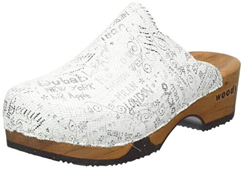 Woody Emma wooden shoe white