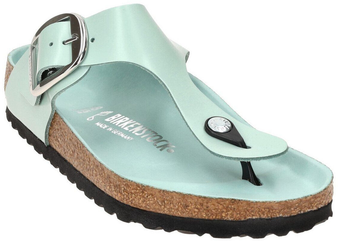 Birkenstock gizeh metallic green best sale