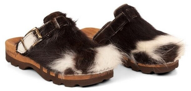 Woody Lukas wooden clog fur natural