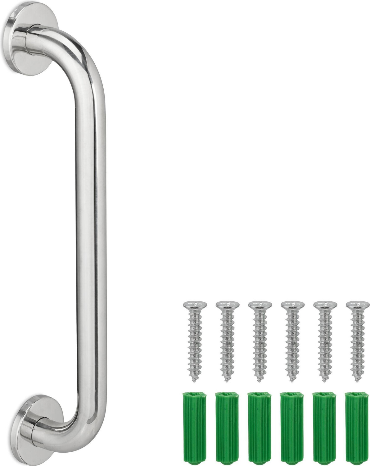 Relaxdays Stainless steel grab rail silver