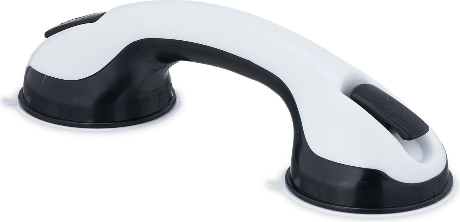Relaxdays Grab rail with suction cup 2-piece set black/white