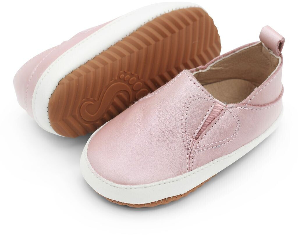 Dotty Fish Sporty leather shoes for children Slip On non-slip pink