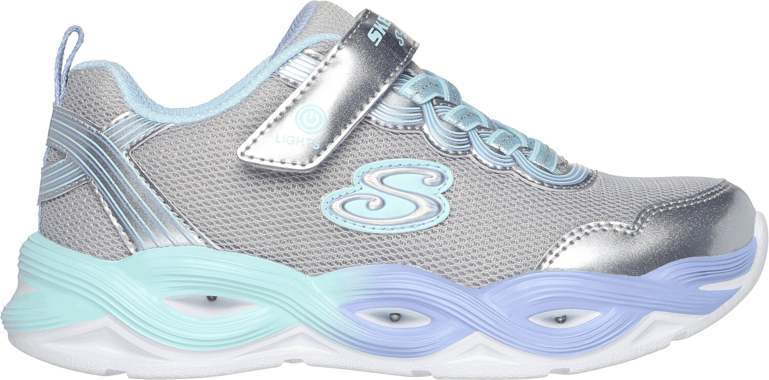 Skechers Girls Sneaker silver mesh multi trim