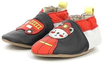 Robeez Firefighter Crawling and House Shoes red blue grey