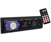 RDS Autoradio Bluetooth 5.0 de 12V/24V, Wistrue FM/Am 1 DIN Radio Coche  Manos Libres Soporta AUX/SD/WMA/WAV/MP3/USB Apto Coches, Reloj  Independiente, Luz de 7 Colores, 65W X 4 Volante Control Remoto : .es