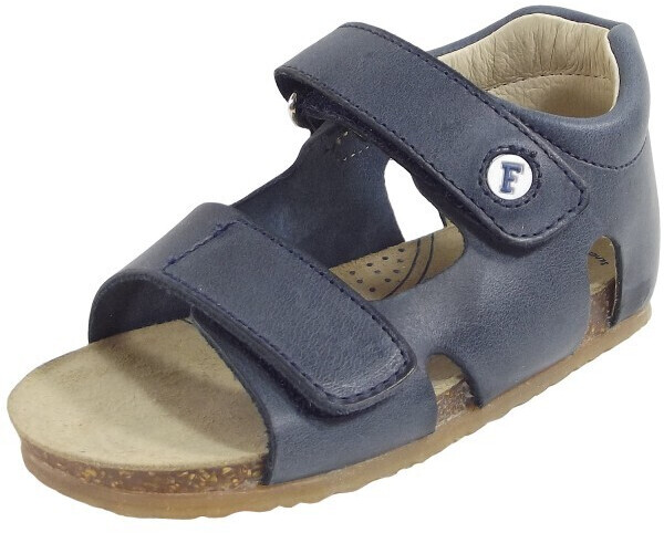 Falcotto BEA leather sandals with buckle and velcro closure blue