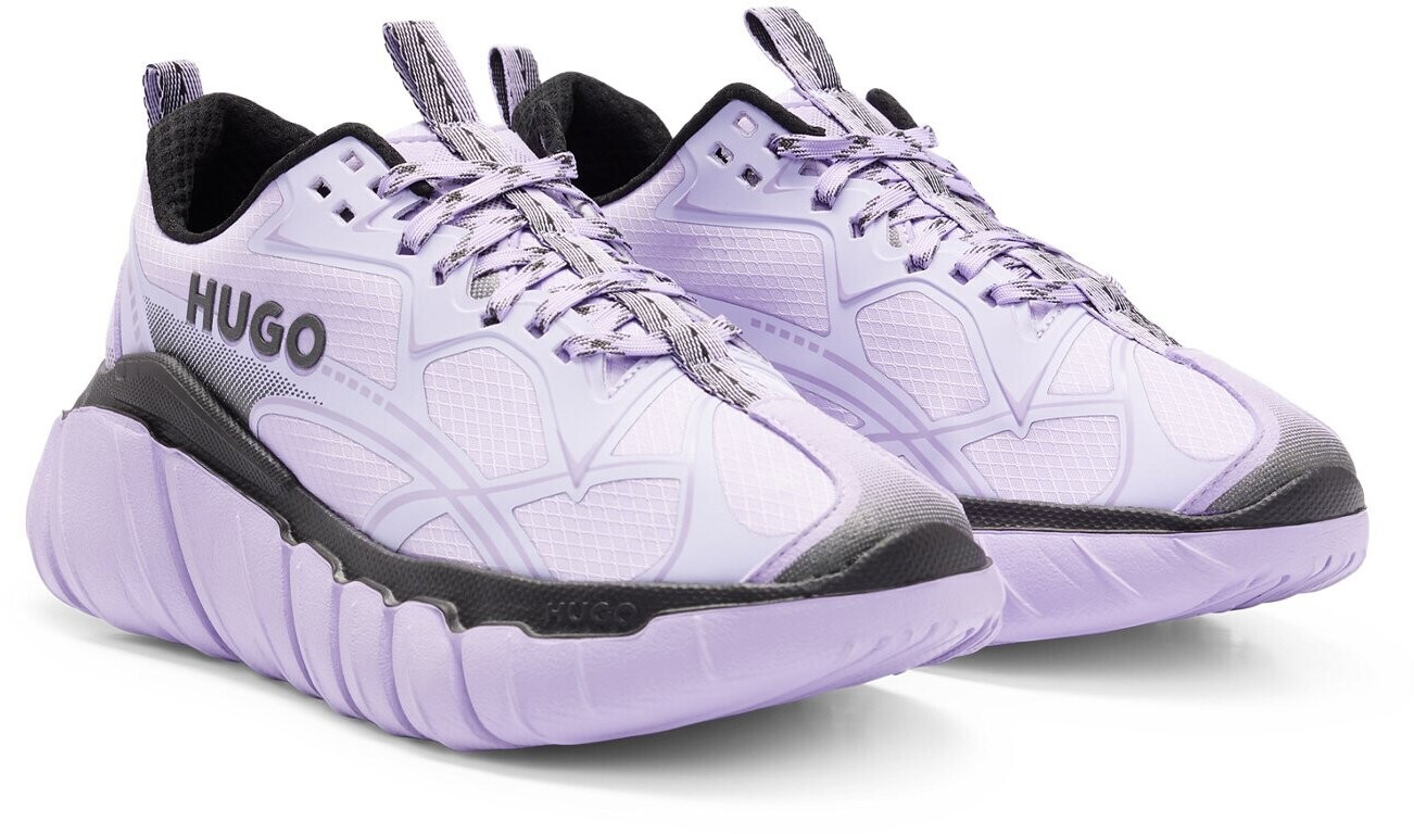 Hugo Sneakers with distinctive sole and decorative reflective waves Style Xeno Runn nythW 50498690 lilac