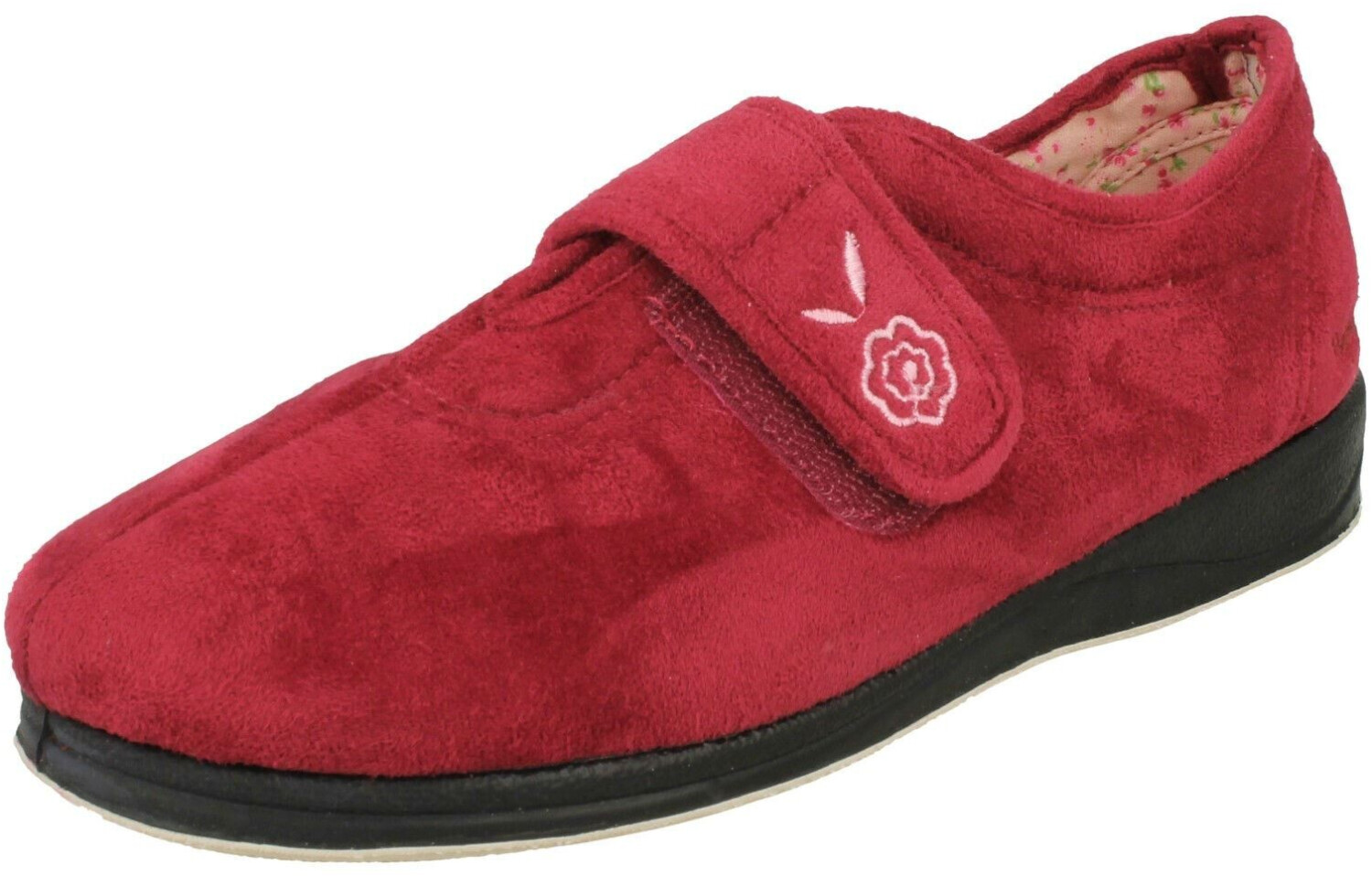 Padders Padders Memory Foam Slippers 'Camilla' wide fit