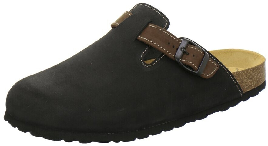 AFS Slippers made of high-quality leather black Nubuk