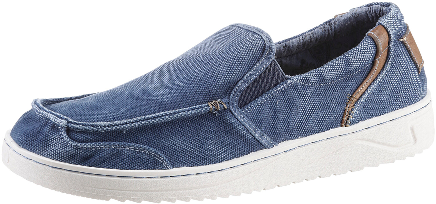 MUSTANG Canvas Slip-On shoes jeans-blue