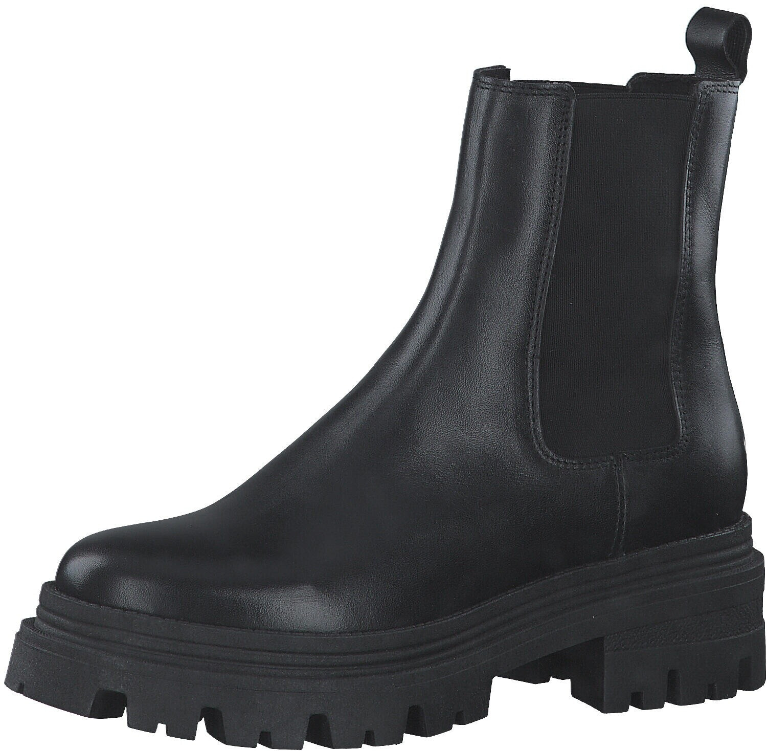 Bottines Chelsea Tamaris En Cuir - Talon Bloc, Style Décontracté, Facile à Enfiler, Pour Femme