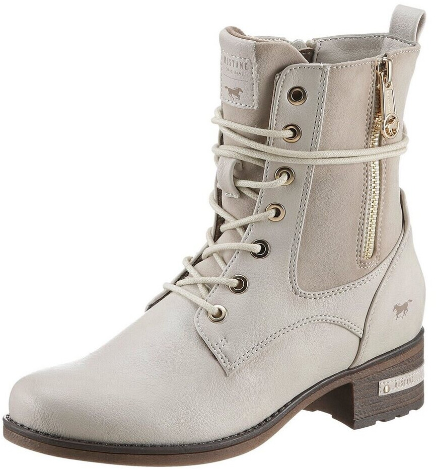 MUSTANG Lace-up with shaft-encircling lacing beige