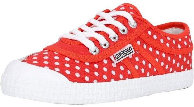 Kawasaki Footwear Polka Slipper with cute dots red white