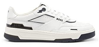 Hugo Boss Baltimore Tenn Sneakers basketball style made of leather and decorative reflective mesh white