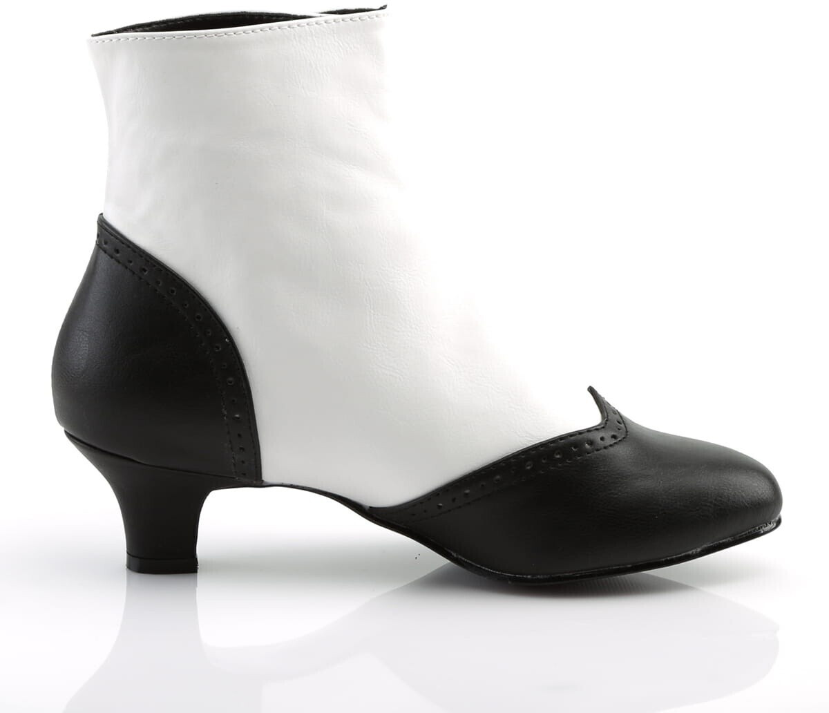 Bordello FLORA-1023 with snap buttons black white