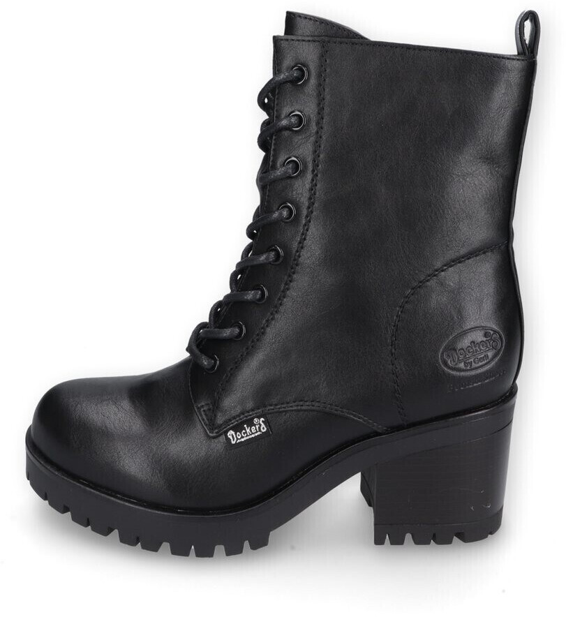 Dockers by Gerli Lace-up black dark grey 122