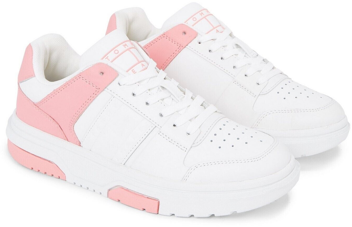 Tommy Hilfiger THE BROOKLYN LEATHER Platform Sneaker pink white