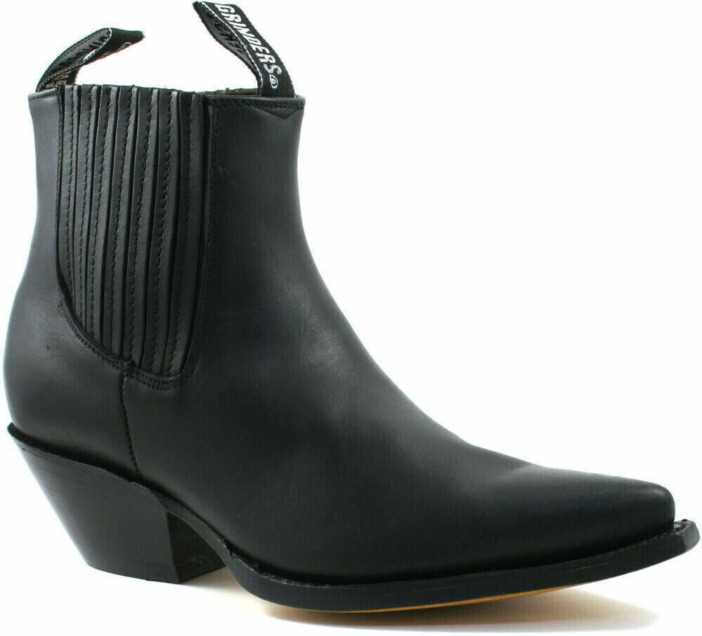 Grinders Mustang black slip-on cowboy western Chelsea