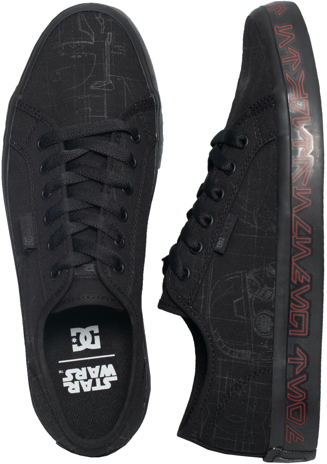 DC Shoes SW Manual Black Grey Red Shoes