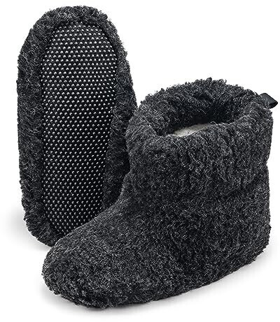 Strobl Warm slippers women winter cabin shoes men winter wool house women winter slippers men warm B06 black