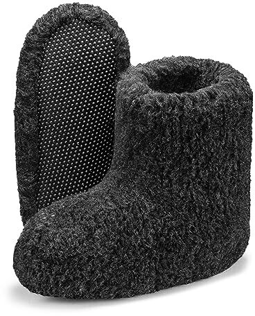 Strobl Winter Warm House Shoes Women Men Wool Black B07