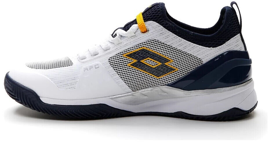 Lotto Mirage 200 SPD AllWhite Navy Tennis Shoe