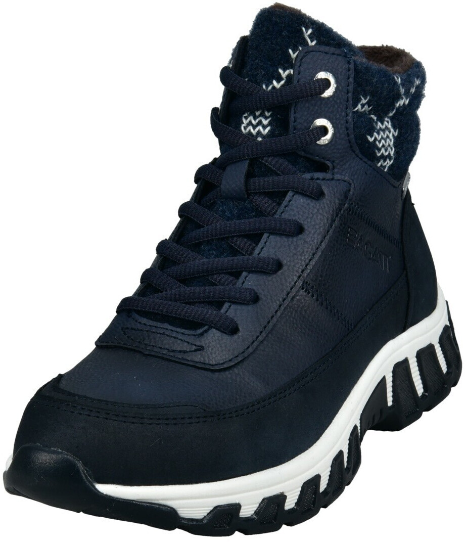 Bagatt Lace-up with beautiful knit collar blue navy