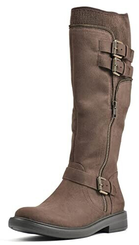 White Mountain Mazed Knee-High brown fabric