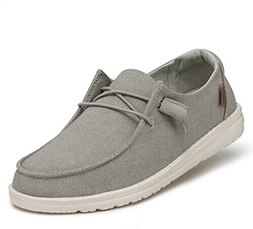 Dude Women's Wendy Chambray Moccasin light grey