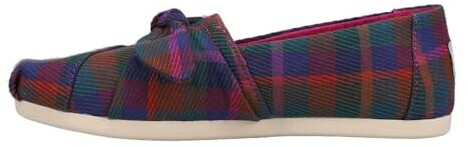 TOMS Shoes Alpargata Loafer Flat dark fuchsia checkered pattern