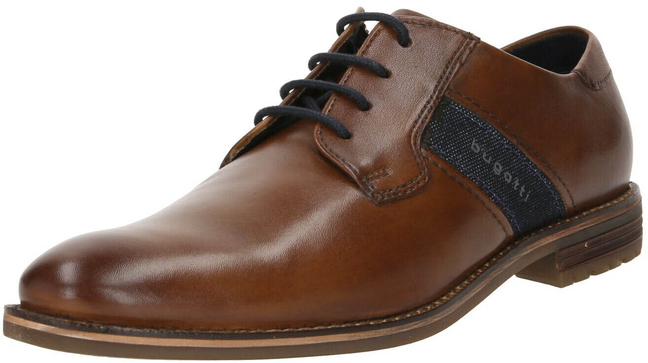 Bugatti Lace-up shoe 'Zanerio' navy cognac grey 14949471