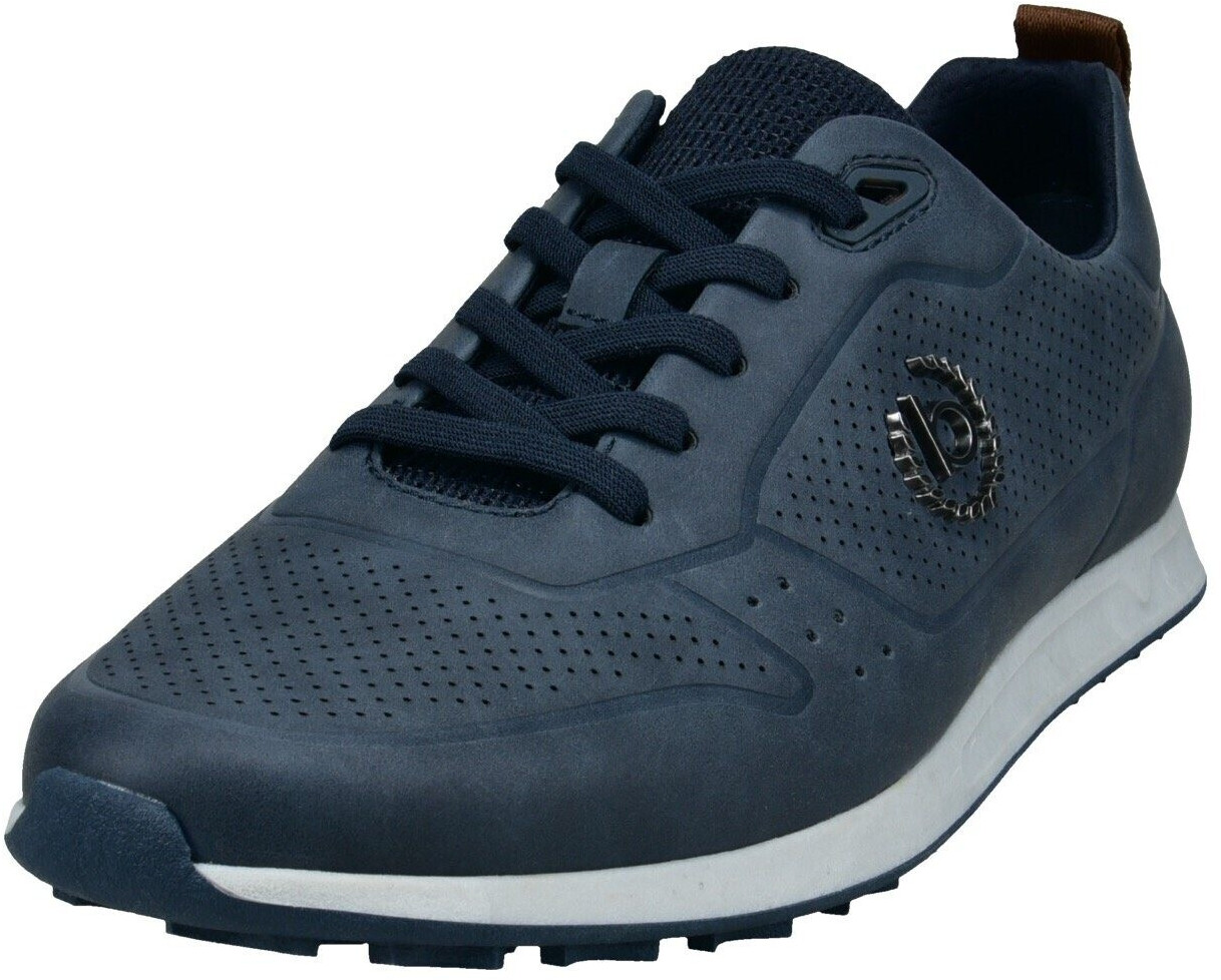 Bugatti Sneaker with fashionable perforation blue