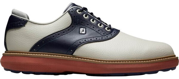 Footjoy Traditions Spikeless Golf Shoe cream navy brick