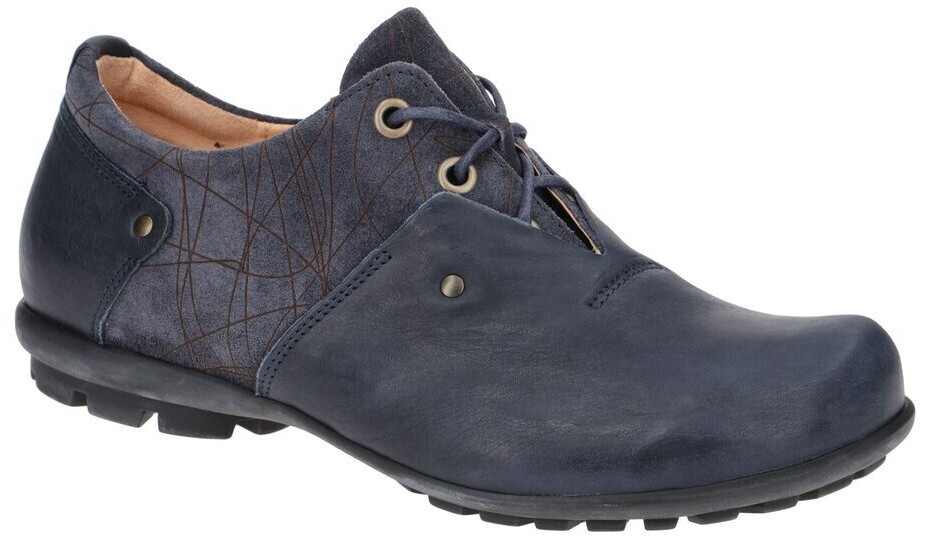 Think Kong sustainable leather lined lace-up shoes 8040 Navy Kombi