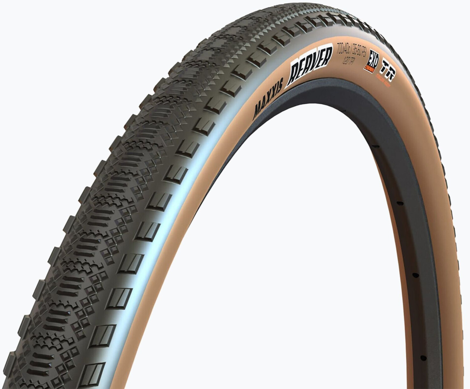 Maxxis Reaver Exo Tr Tanwall 120 Tpi Tubeless 700x40 golden