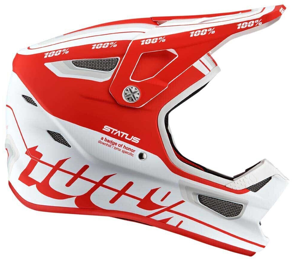 100% Status Downhill Helmet (10CSSTASP22XXLRDWH) red